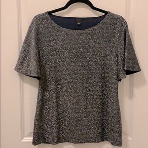 NWOT Ann Taylor Navy Blue Sparkle Blouse Small